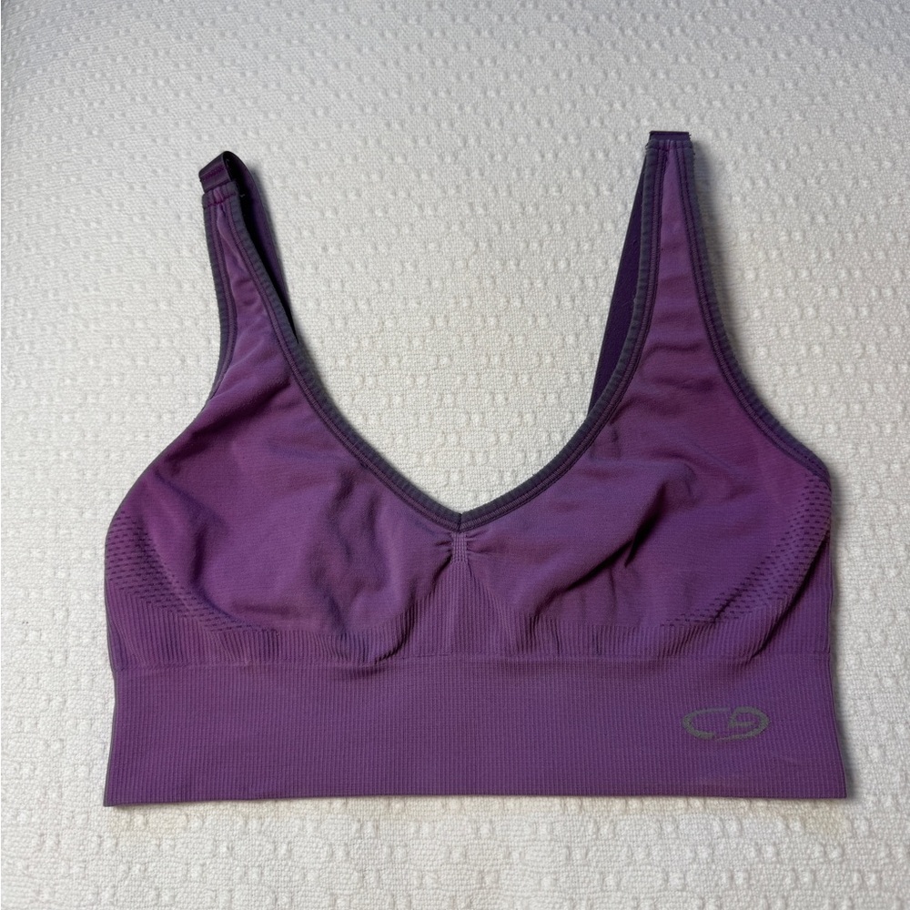 Purple Sports Bra with Adjustable Straps Size Small